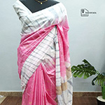 Crafted Kota Silk Saree - Pink